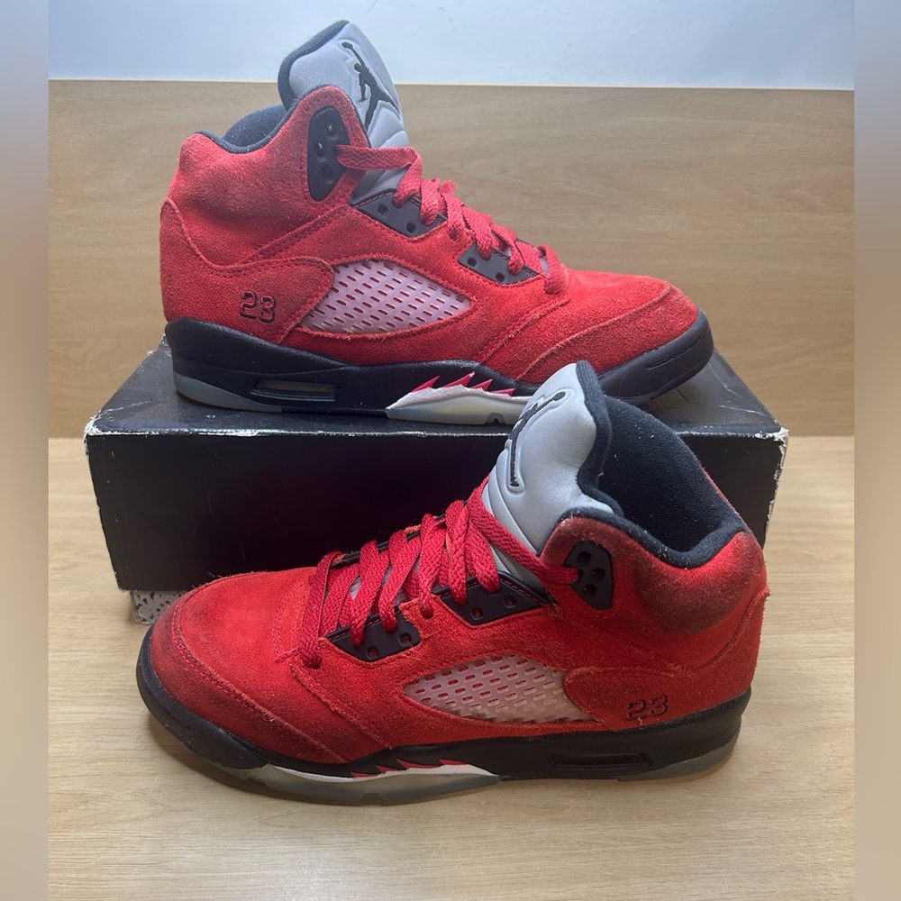 Air Jordan 5 Retro 'Raging Bull' GS Size 4.5Y Pre-owned Sneakers 440888-600